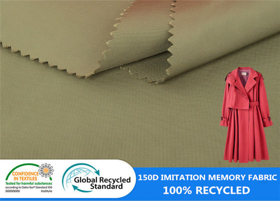 Le produit hydrofuge du sergé 100% a réutilisé le tissu en plastique de Backback de veste d'hiver de polyester de bouteille