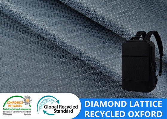 Tissu de revêtement d'Oxford de polyester d'unité centrale de Diamond Lattice Jacquard Recycled Pet