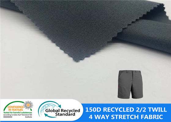 Tissu extérieur imperméable épais réutilisé par 92% du tissu de bout droit de manière de sergé de PS 150D 2/2 du polyester 8% 4 226GSM