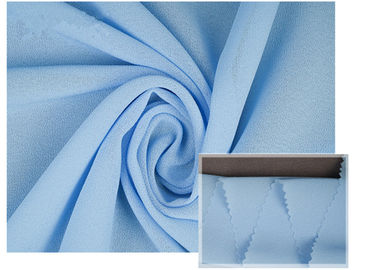 Tissu 100% bleu-clair mou de mousseline de soie de polyester respirable pour la robe/pantalon d'été
